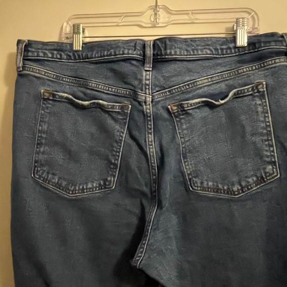 Abercrombie and Fitch The Mom High Rise Blue Denim Jean Size 35/20 Short - Picture 12 of 15